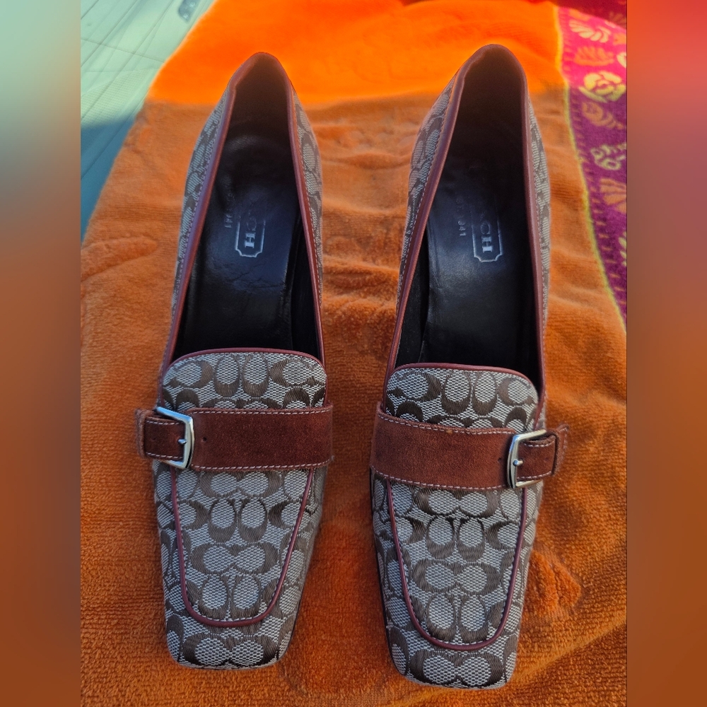 AUTHENTIC COACH SIG C/SUEDE SHOES SIZE 7.5 - Picture 11 of 15